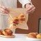 100 Pieces Heat-Sealable Bakery Bags with Window for Egg Sandwich, Donut, Cookies Packaging, 7.1x7.5 Inches Clear Front Paper Treat bags To go, Grease-Resistant (100)